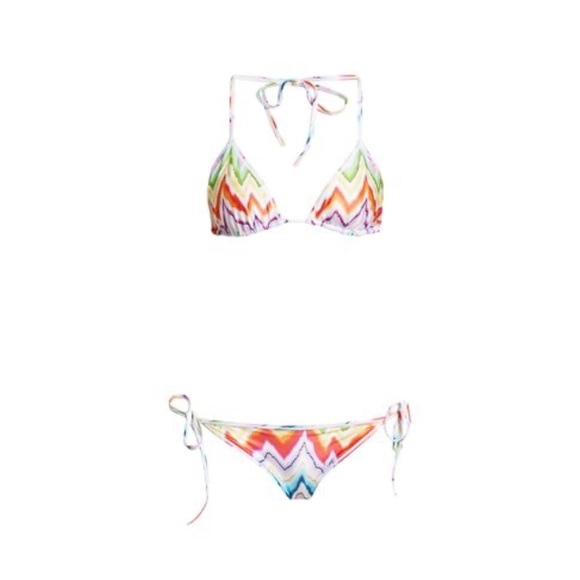 Missoni Zigzag Stripe Two-Piece Swimsuit in Chevron Multicolor - Picture 1 of 2